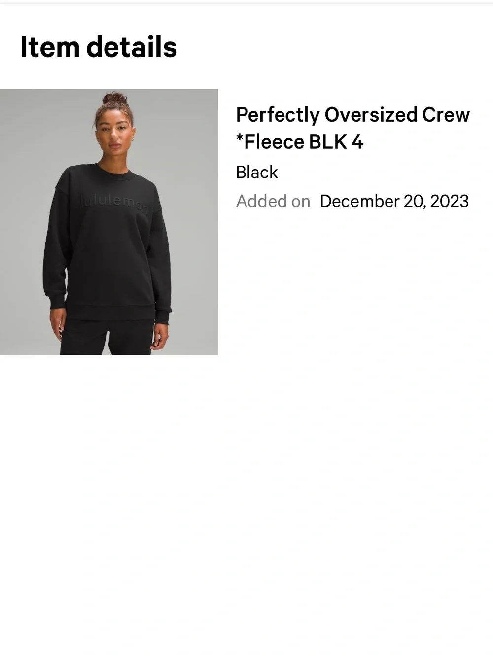 lululemon athletica Black Raised-Logo Crewneck Sweater